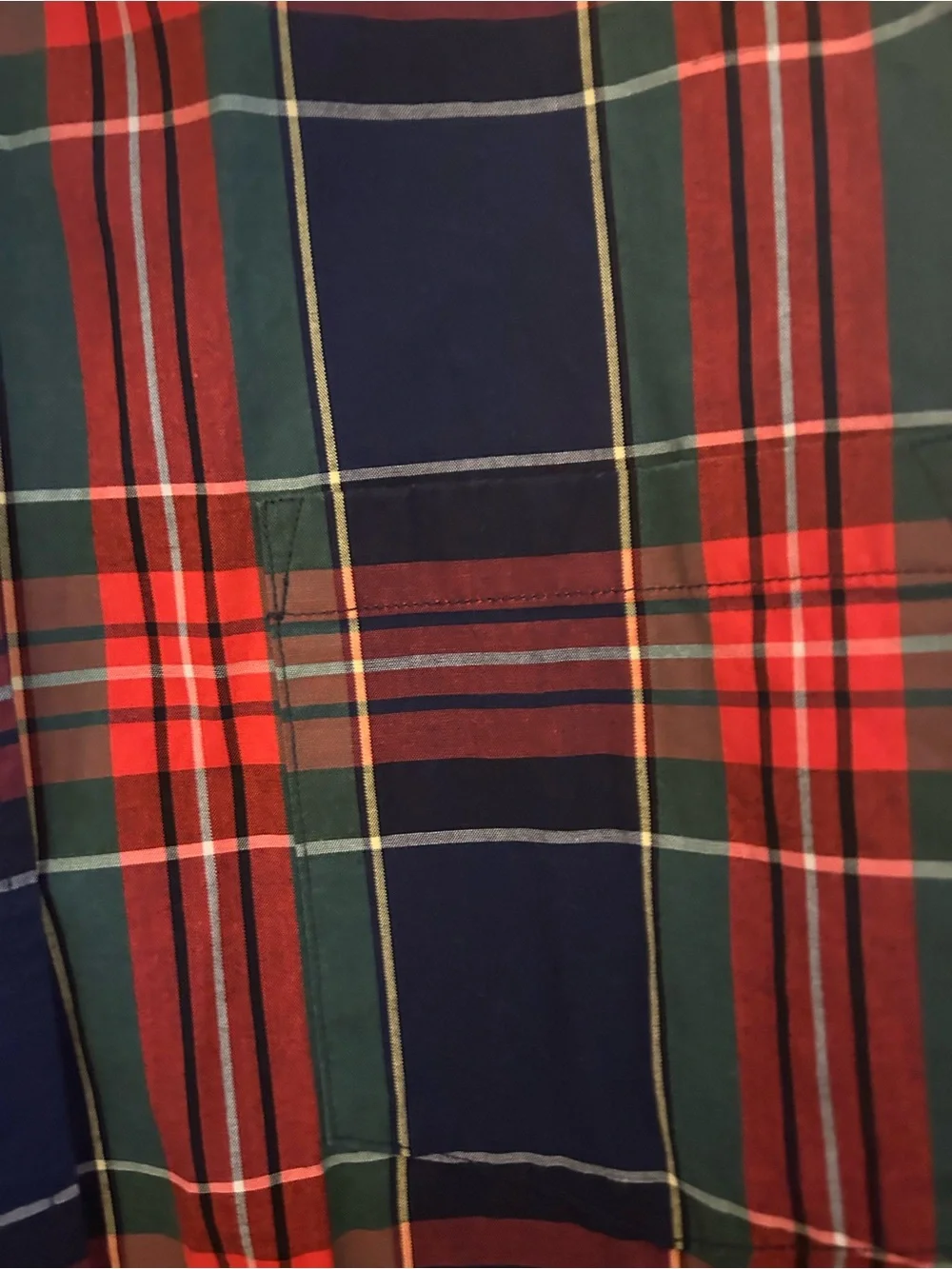 J. Crew Men’s Red and Navy Plaid Button-Down Shirt
